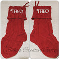 Personalised knitted Christmas stocking