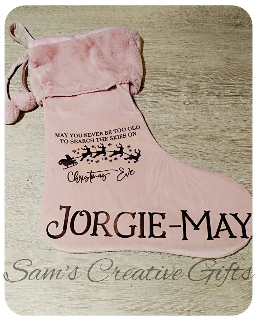 Christmas stocking and sack set