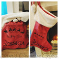 Christmas stocking and sack set