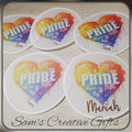 Foldable Pride design fan with small pocket bag